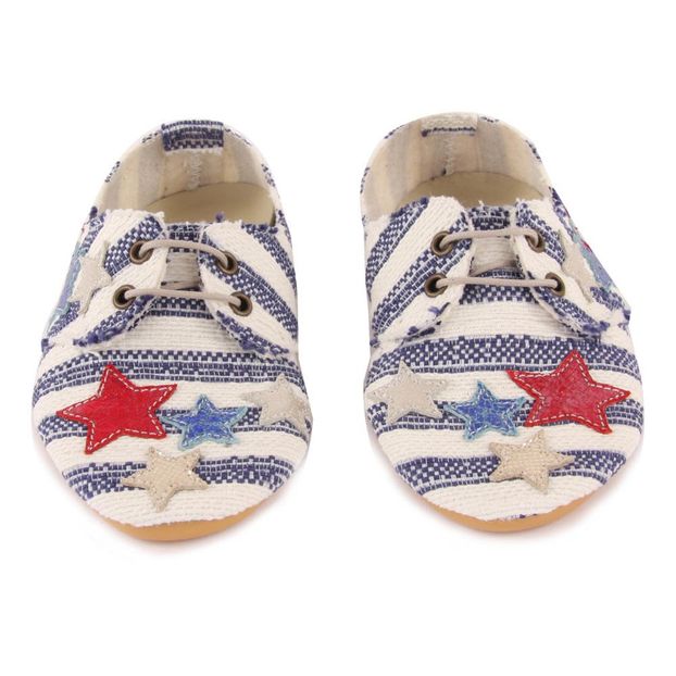 Star Striped Fabric Derbies-product
