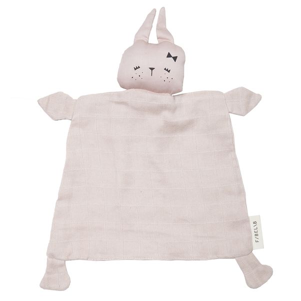 Doudou poupée lapin en coton bio - 34x26 cm-product