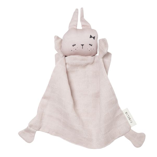 Doudou poupée lapin en coton bio - 34x26 cm-product