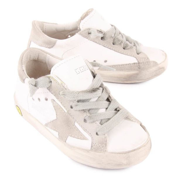 Zapatillas Bajas Cordones Cuero Superstar Beige-product