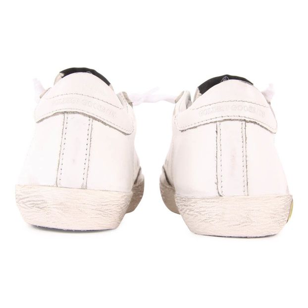 Superstar Glitter Star Lace-Up Leather Trainers-product