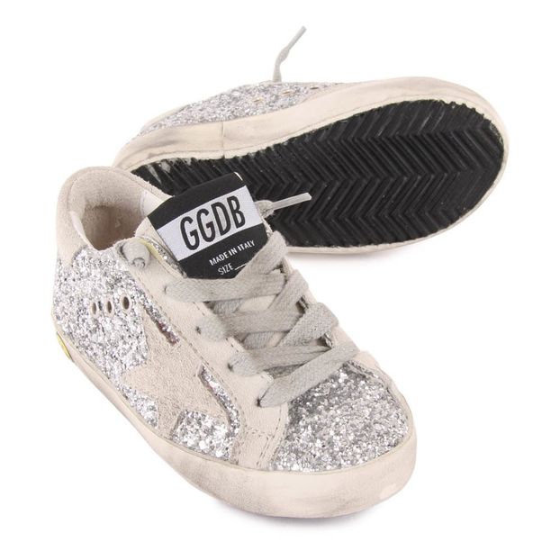 Superstar Glitter Lace-Up Trainers-product