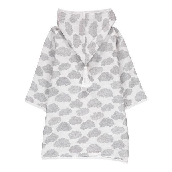 Peignoir enfant en gaze de coton avec capuche Nuages-product