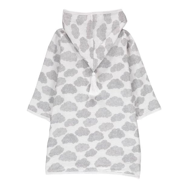 Peignoir enfant en gaze de coton avec capuche Nuages-product