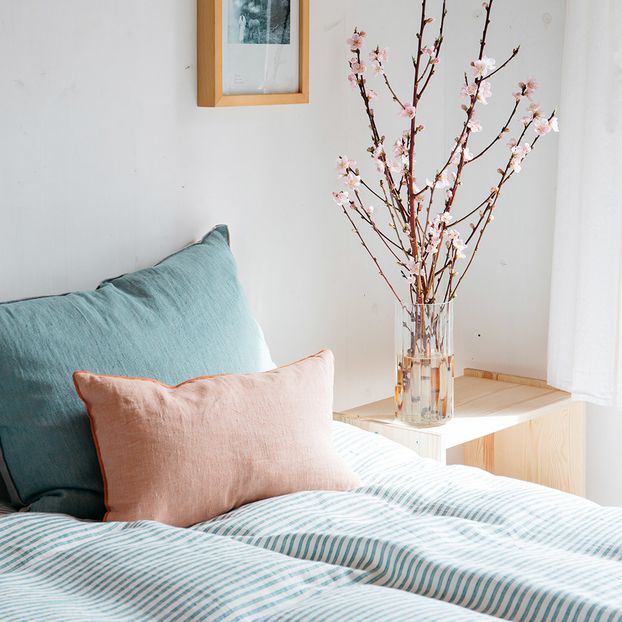 Three Colour Striped Linen Duvet Cover-product
