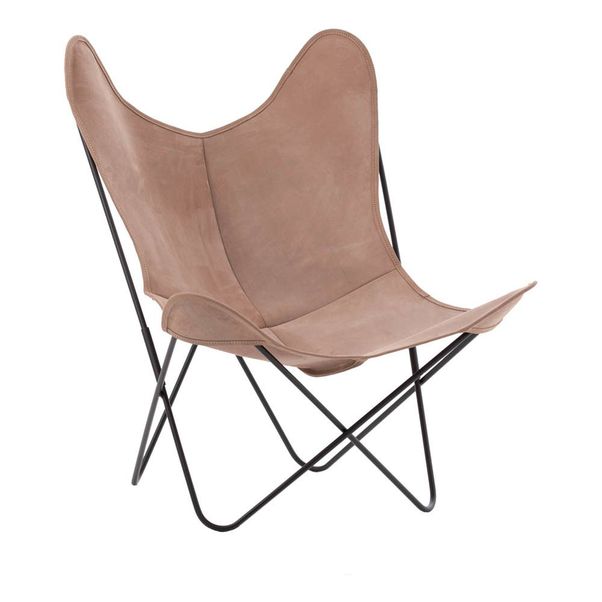 Fauteuil AA en acier thermolaqué, housse en vache velours-product