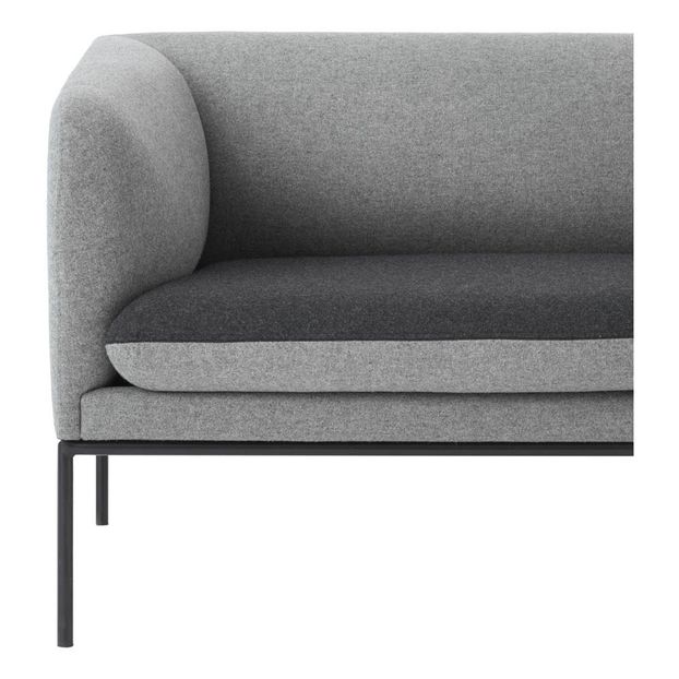 Zweifarbiges Sofa aus Baumwolle mit 2 Plätzen-product