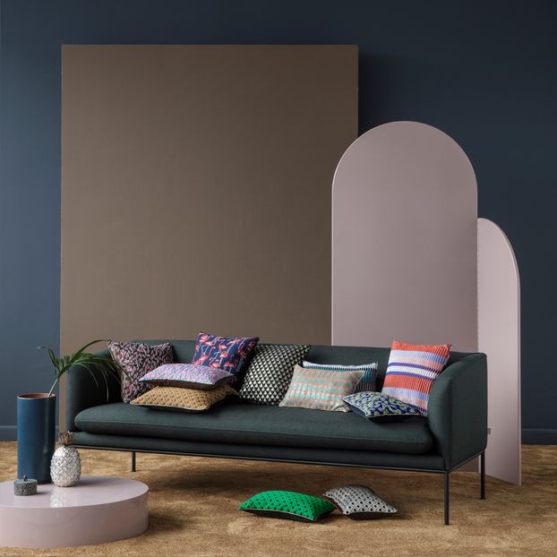 Canapé 3 places bicolore en coton-product