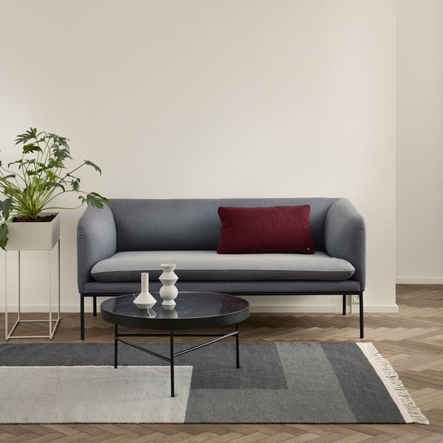 Canapé 2 places bicolore en coton-product