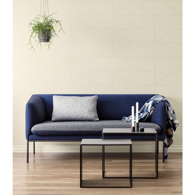 Canapé 2 places bicolore en coton-product