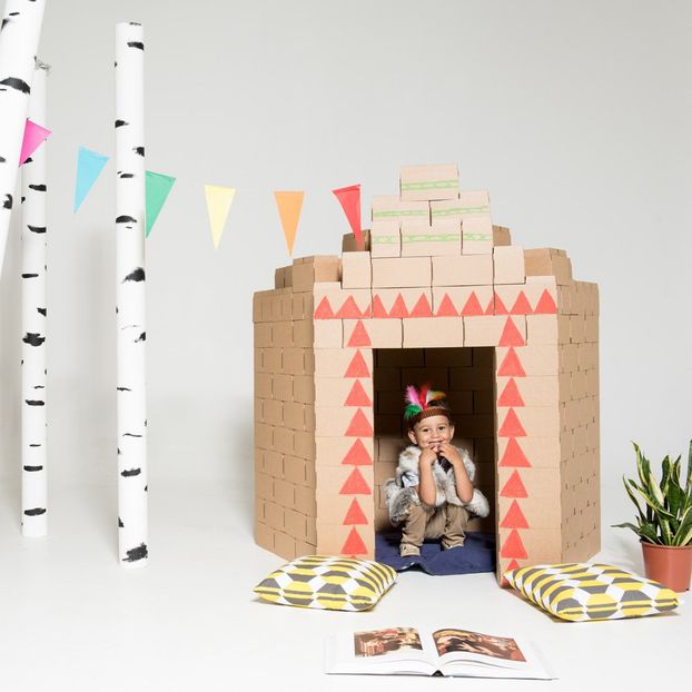 Cardboard Building Set - Set of 100 blocks-product