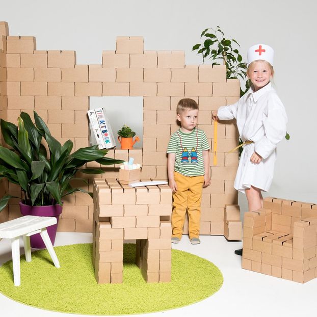 Cardboard Building Set - Set of 100 blocks-product