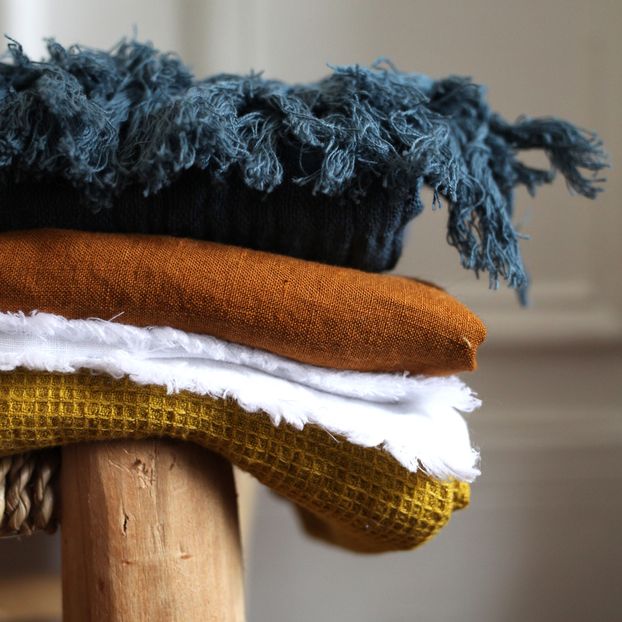 Washed Linen Honeycomb Towel-product