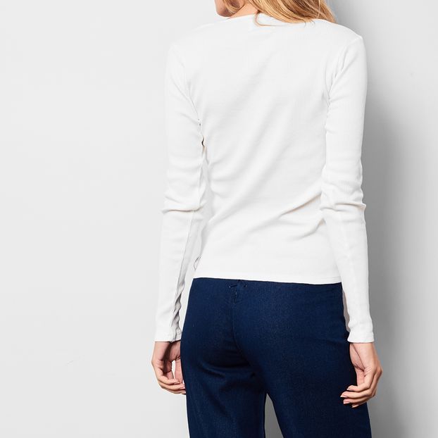 Carmen Ribbed Lace Up T-Shirt-product