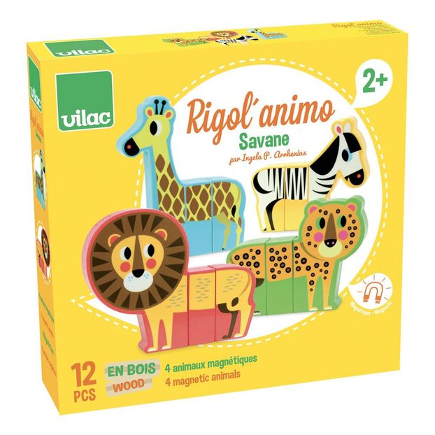 Cubes en bois magnétiques Rigol'animo - Ingela P.Arrhenius-product