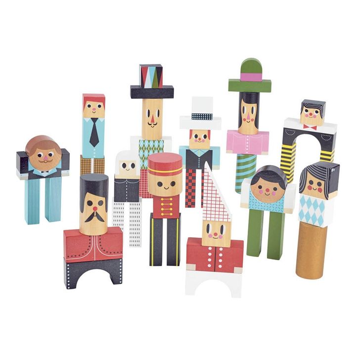 Cubes en bois Bonhommes - Ingela P.Arrhenius- Image produit n°0