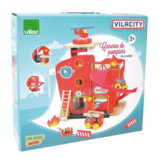 Caserne de pompiers en bois - 10 pièces-product