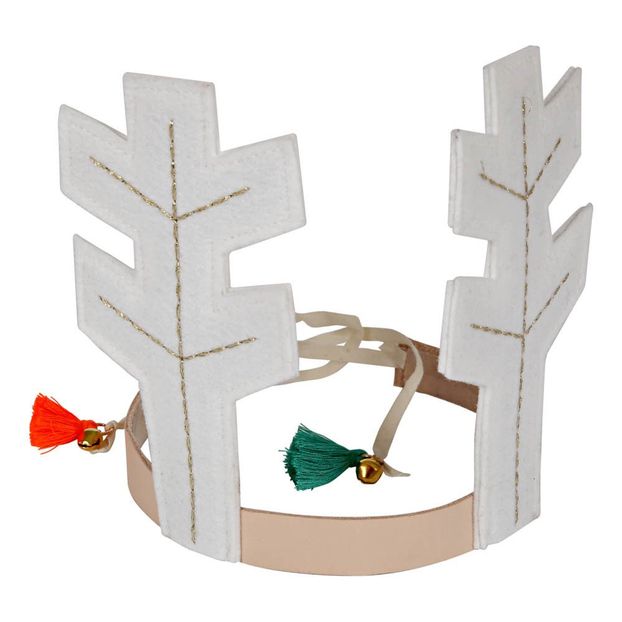 Leather and Felt Reindeer Antler Crown-product