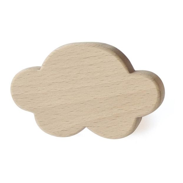 Patères nuage, rond, chat, oiseau en bois - Lot de 4-product