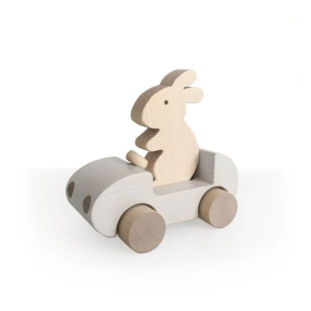 Auto mit Hase aus Holz -product