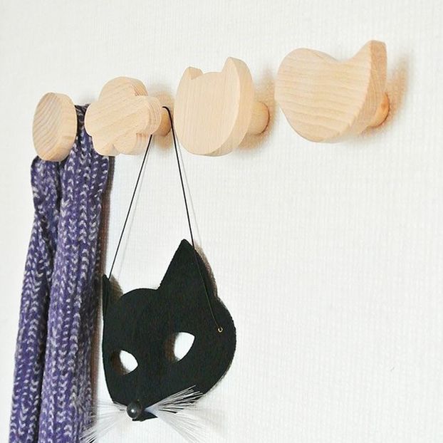 Patère chat en bois-product