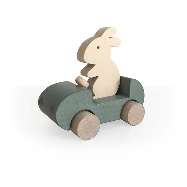 Voiture Lapin à pousser en bois-product