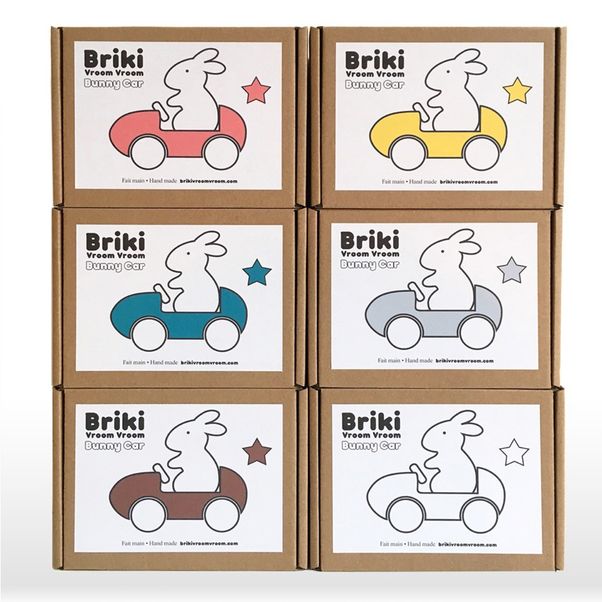 Voiture Lapin à pousser en bois-product