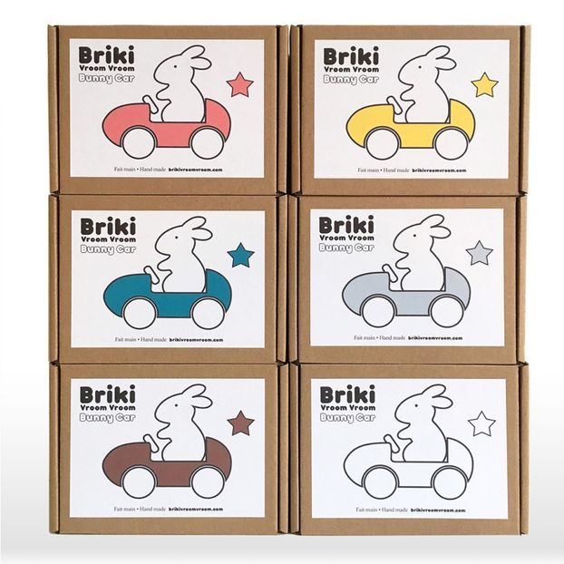 Voiture Lapin à pousser en bois-product