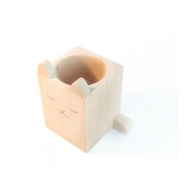 Stifteköcher Katze aus Holz -product