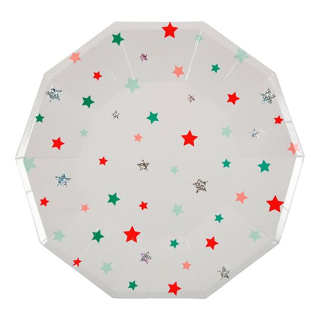 Assiettes en carton étoile - Set de 8-product