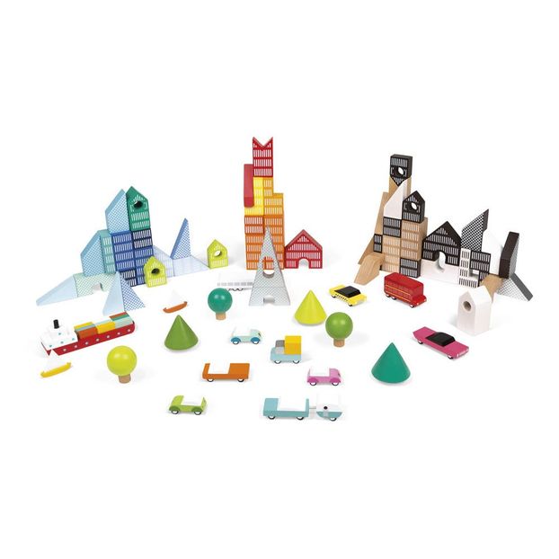 Archi Wooen Cubes and Playmat - Set of 70 cubes-product