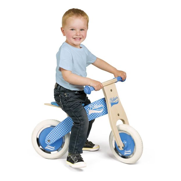 Blue Checkerboard Pushbike With Adjustable Saddle-product