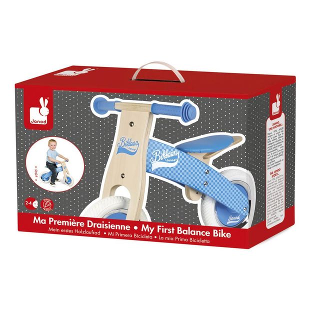 Blue Checkerboard Pushbike With Adjustable Saddle-product