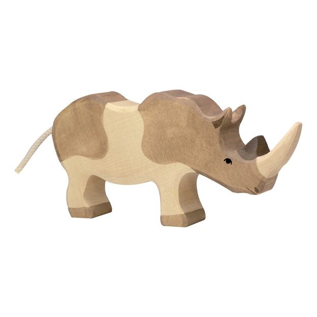 Wooden Rhinoceros Figurine-product