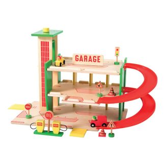 Moulin Roty Autogarage aus Holz mit 11 Accessoires -product