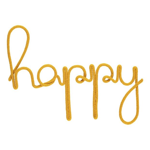 Décoration murale en tricotin - Happy-product
