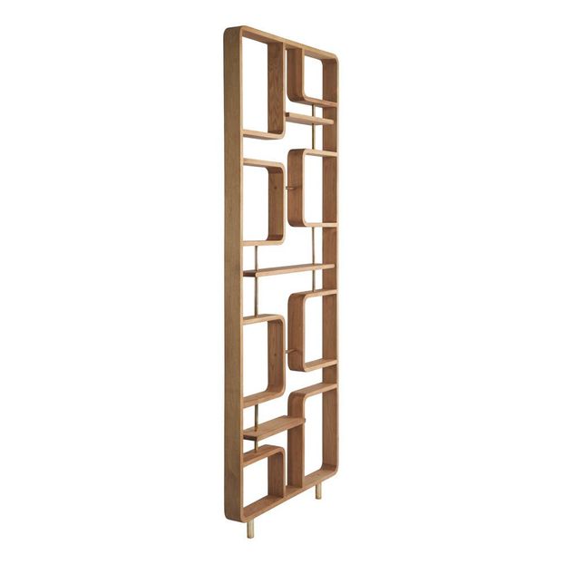 Librería Claustra de madera maciza y latón-product
