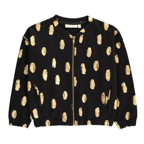 Gold Polka Dot Zipped Sweatshirt-product