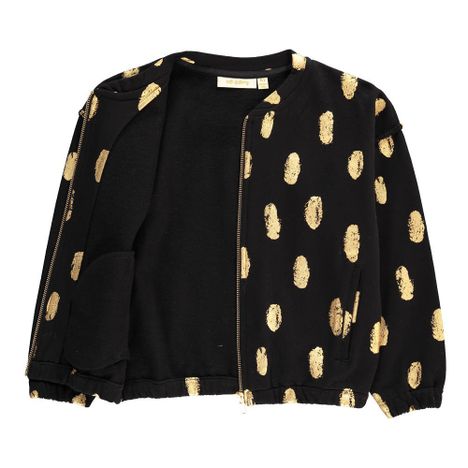 Gold Polka Dot Zipped Sweatshirt-product