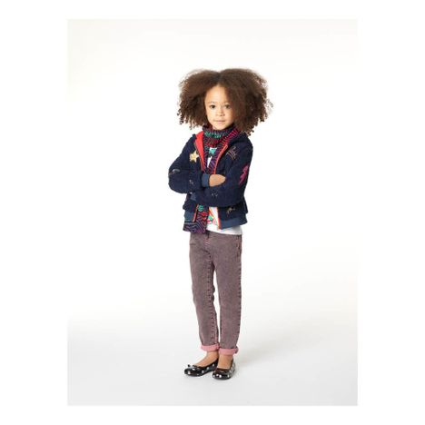 Patch & Embroidered Faux Fur Sweatshirt-product