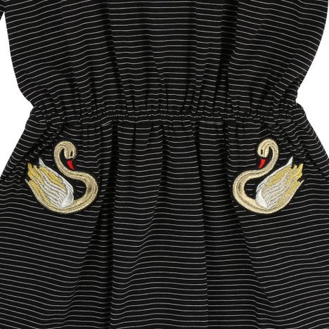 Swan Patch Striped Dress-product