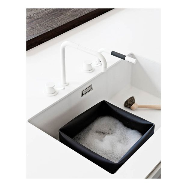 Bassine en caoutchouc et brosse pour vaisselle-product