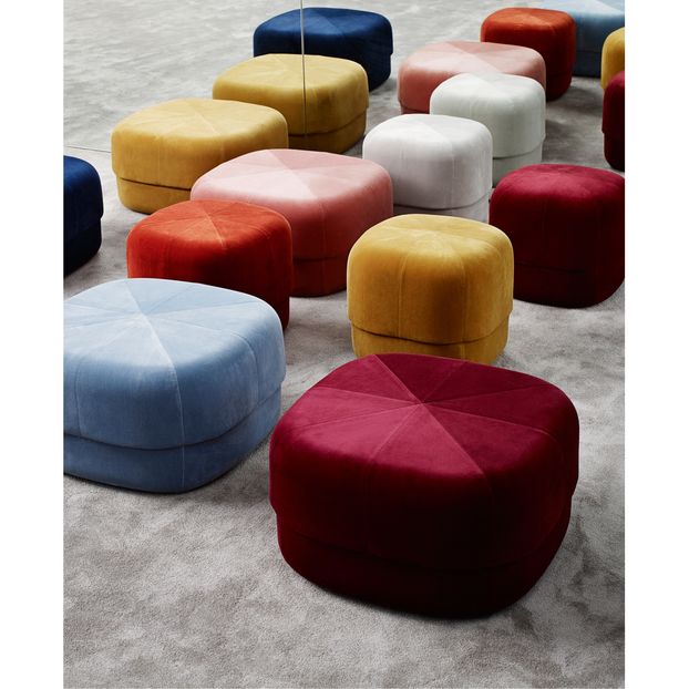 Circus Velvet Pouffe 35x65x65cm-product