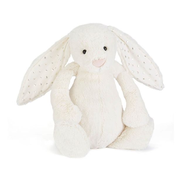 Twinkle Bashful Bunny Creme and Silver Star Soft Toy-product
