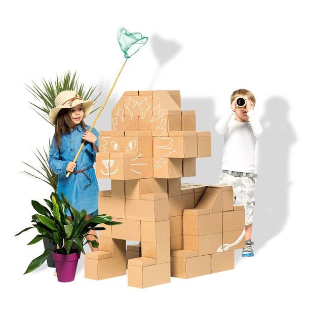 Cardboard Construction Game - Set of 20 Triangle Blocks-product