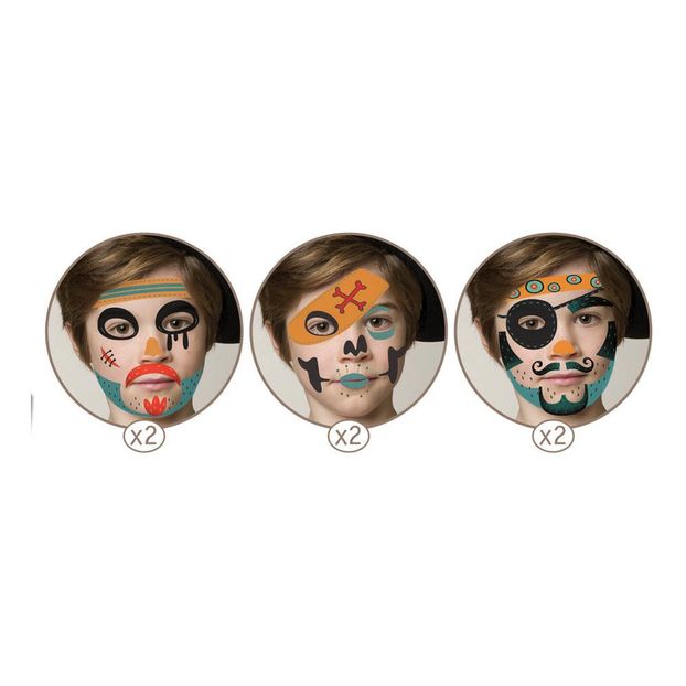 Pirate Face Paint - Set of 6-product