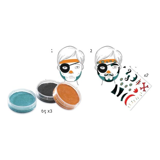 Pirate Face Paint - Set of 6-product