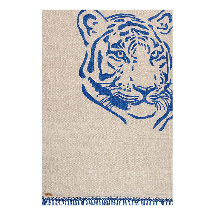 Pop Cotton Rug - Tiger | Blue- Product image n°1