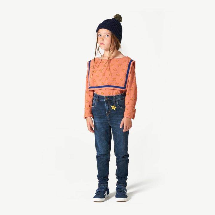Parrot Star Sailor Collar Blouse | Apricot- Product image n°1