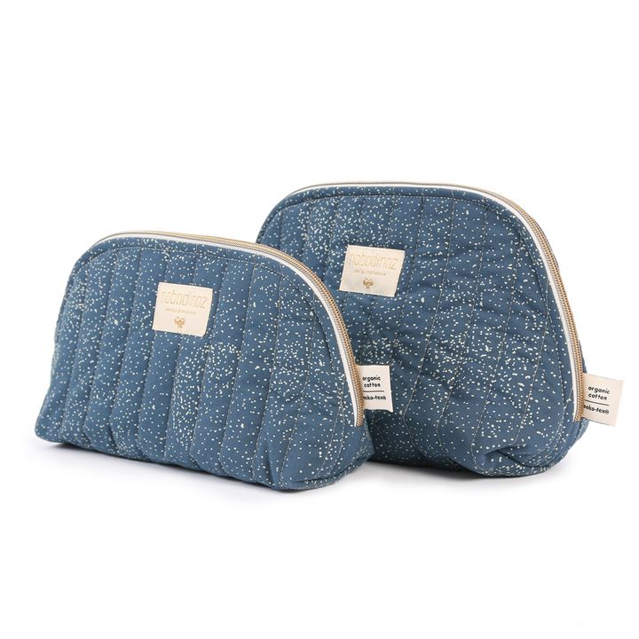 Beauty Case Holiday Bubble in cotone organico | Blu notte- Immagine del prodotto n°1